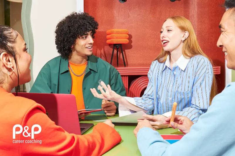 Brightly dress team engaged in a meeting